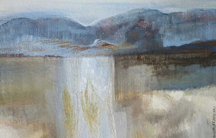 Small blue maintain landscape by Elizabeth Miller Vermeulen